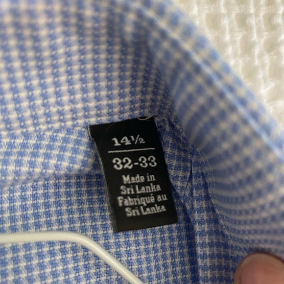 Nordstrom Tech-Smart Trim Fit Washable Dress Shirt Size 14 1/2 32/33 - Picture 6 of 6